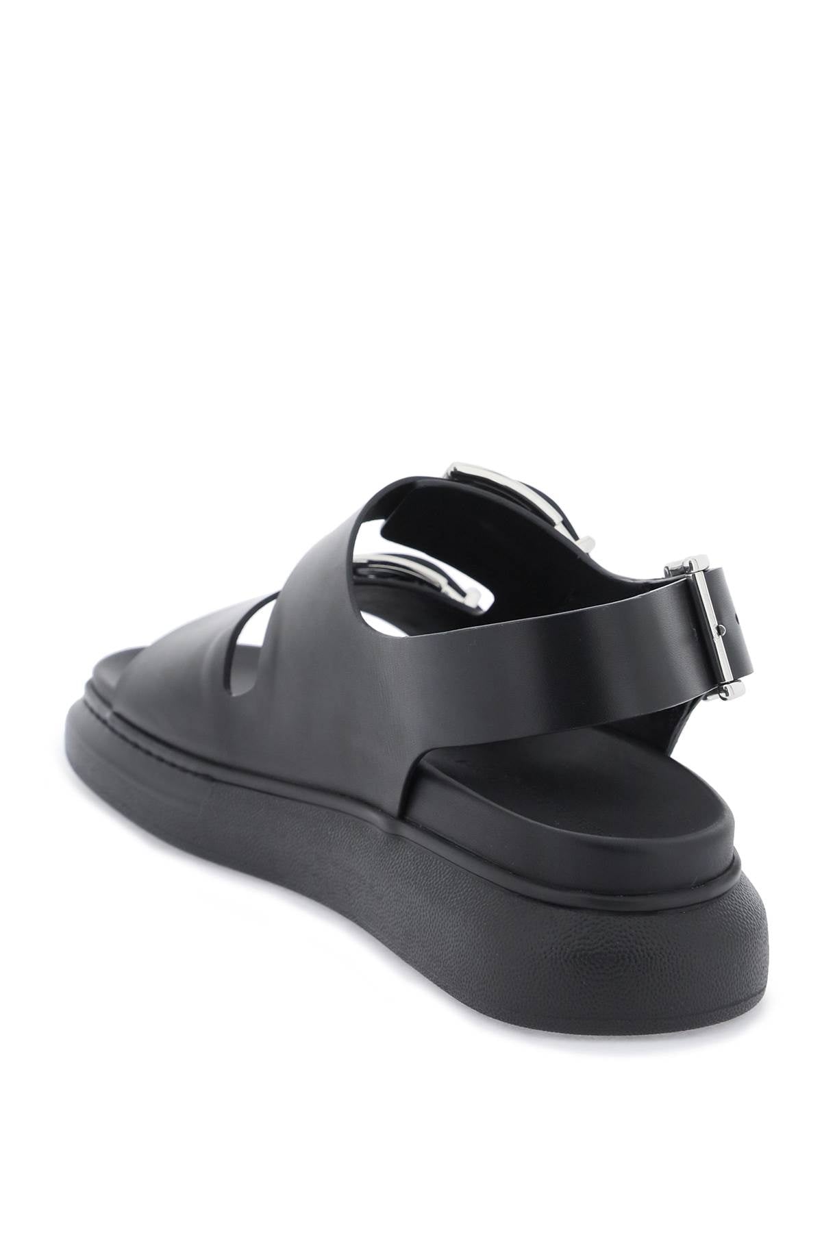 Alexander Mcqueen Alexander mcqueen leather sandals with maxi buckles