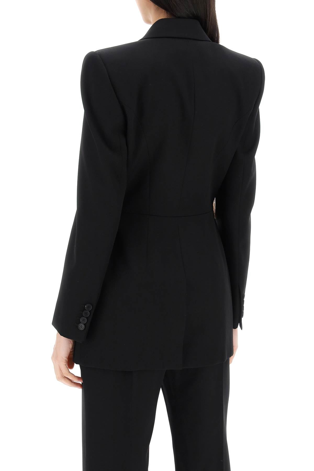 Alexander Mcqueen Alexander mcqueen fitted jacket with bustier details