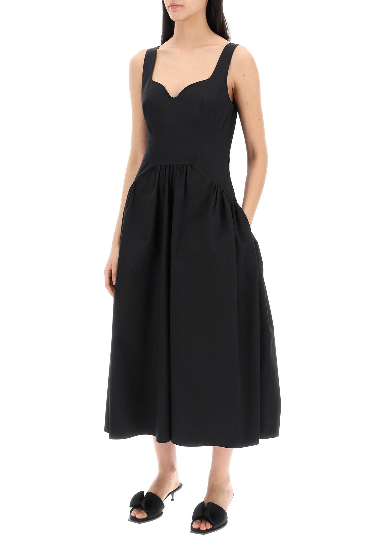 Alexander Mcqueen Alexander mcqueen midi poplin dress in