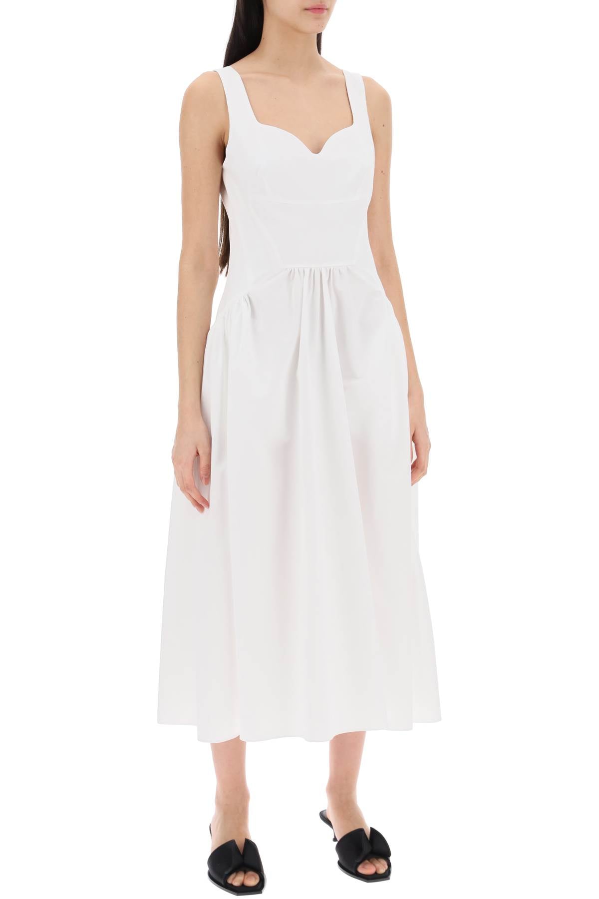 Alexander Mcqueen Alexander mcqueen midi poplin dress in