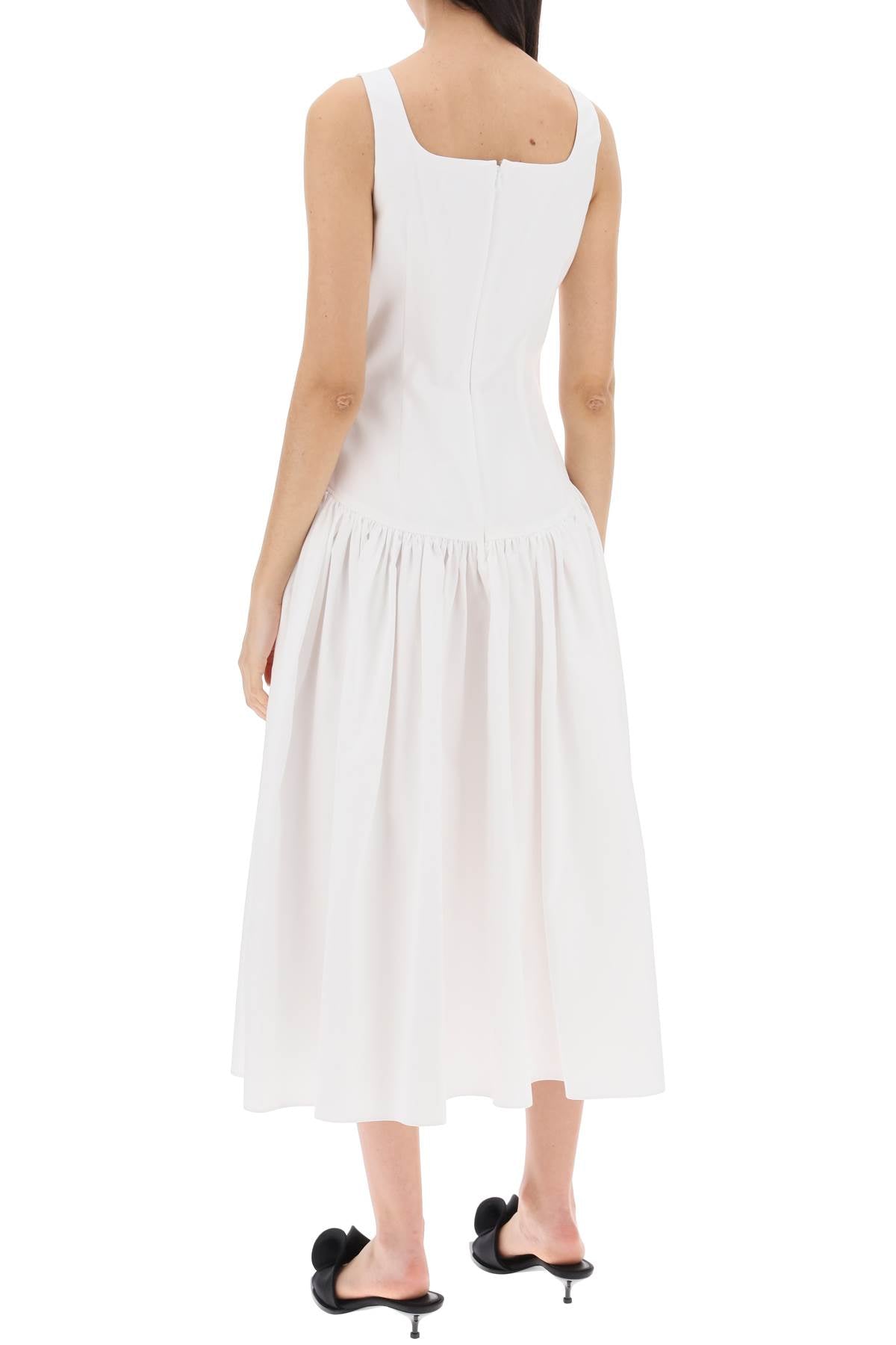 Alexander Mcqueen Alexander mcqueen midi poplin dress in