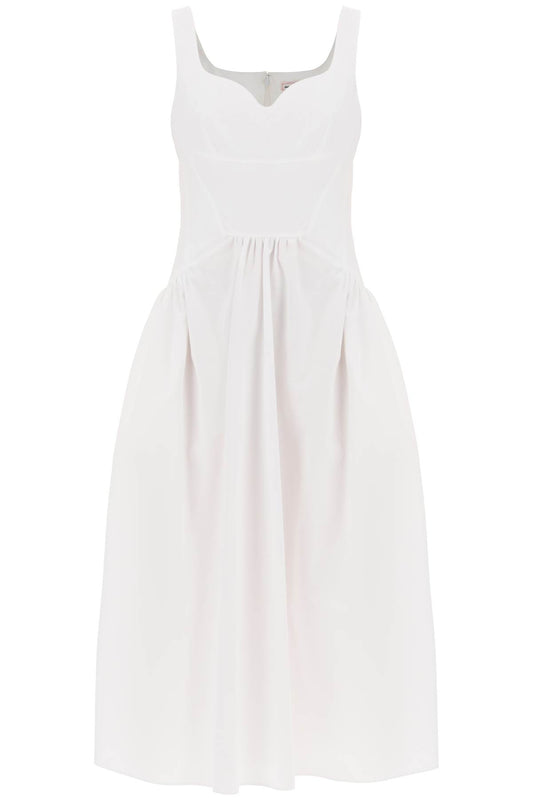 Alexander Mcqueen Alexander mcqueen midi poplin dress in