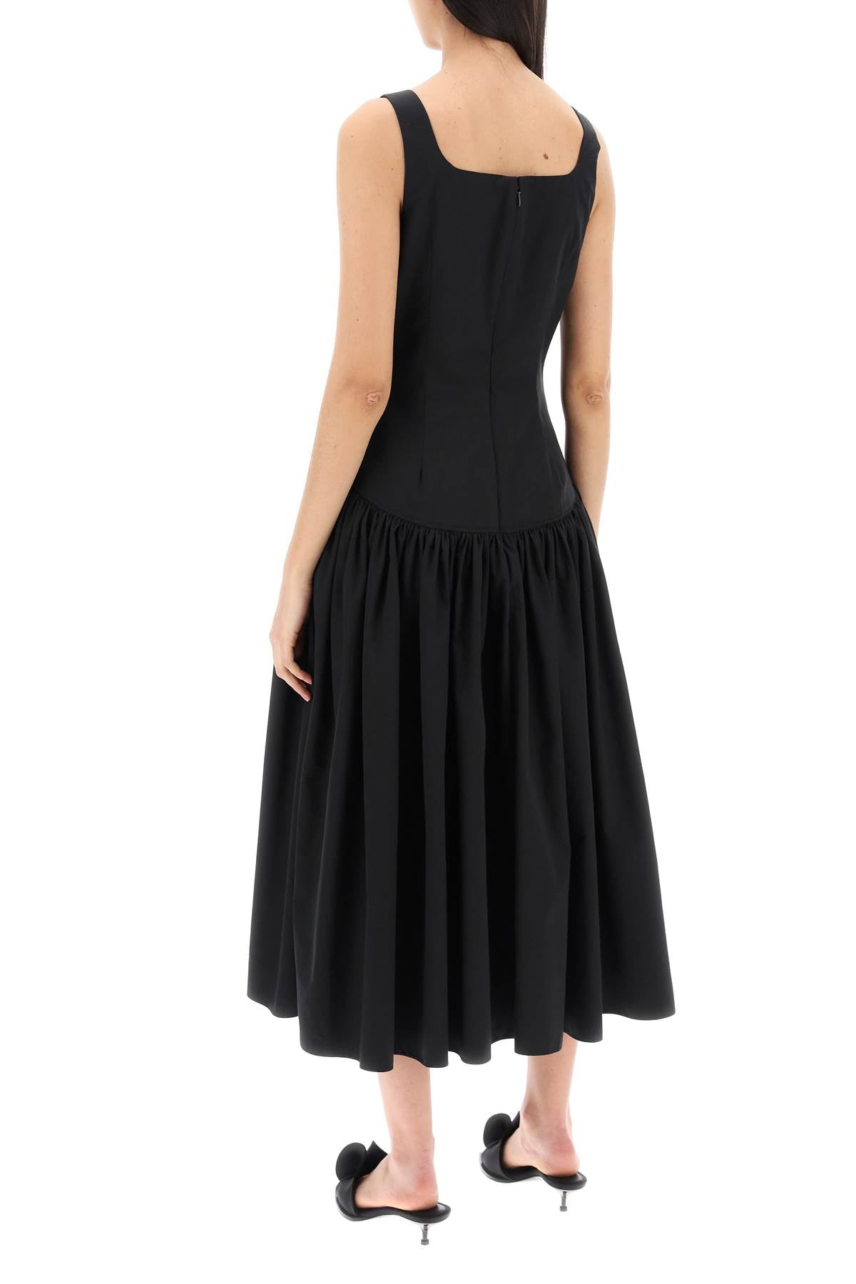 Alexander Mcqueen Alexander mcqueen midi poplin dress in