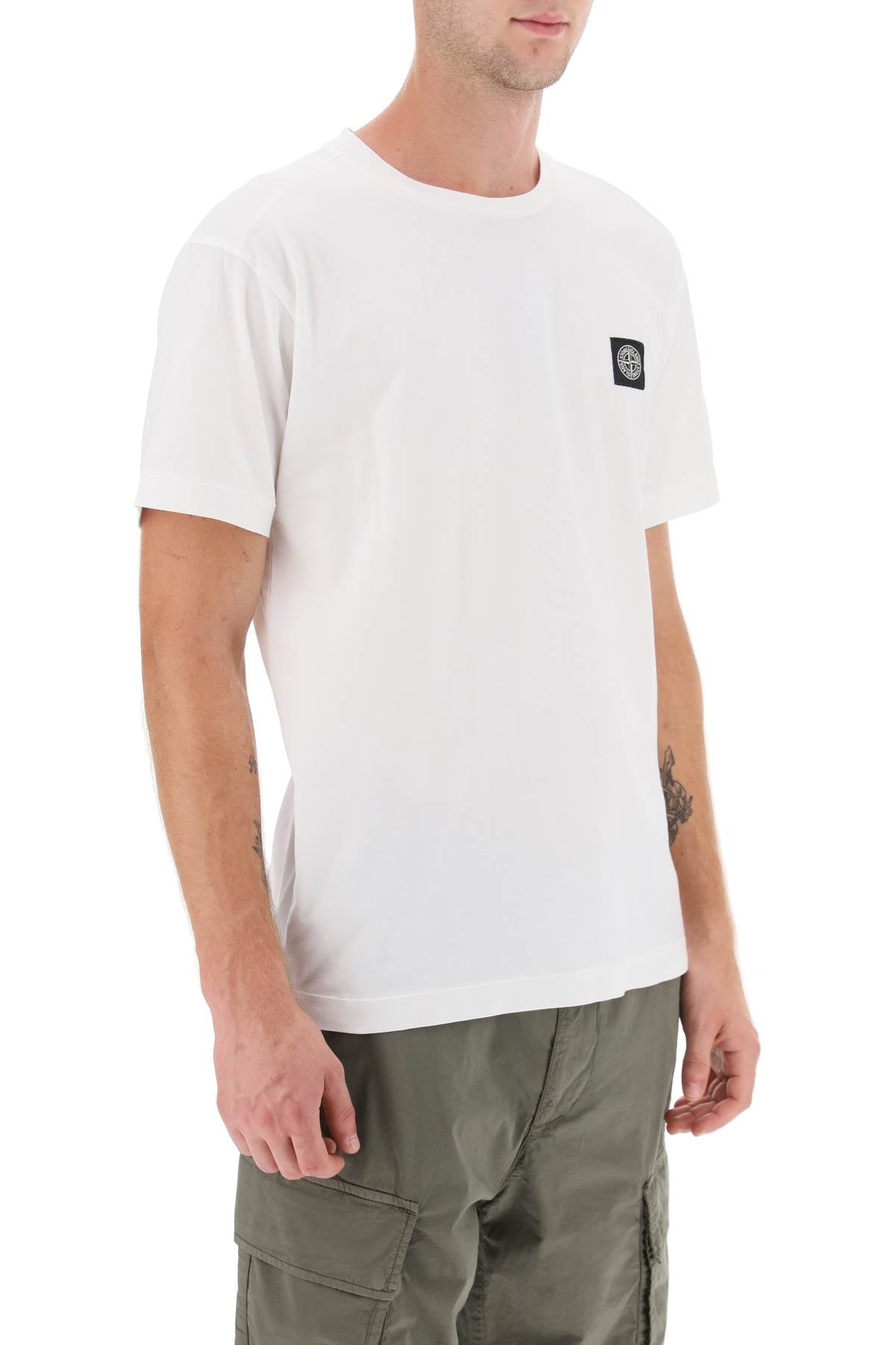 Stone Island Stone island logo patch t-shirt