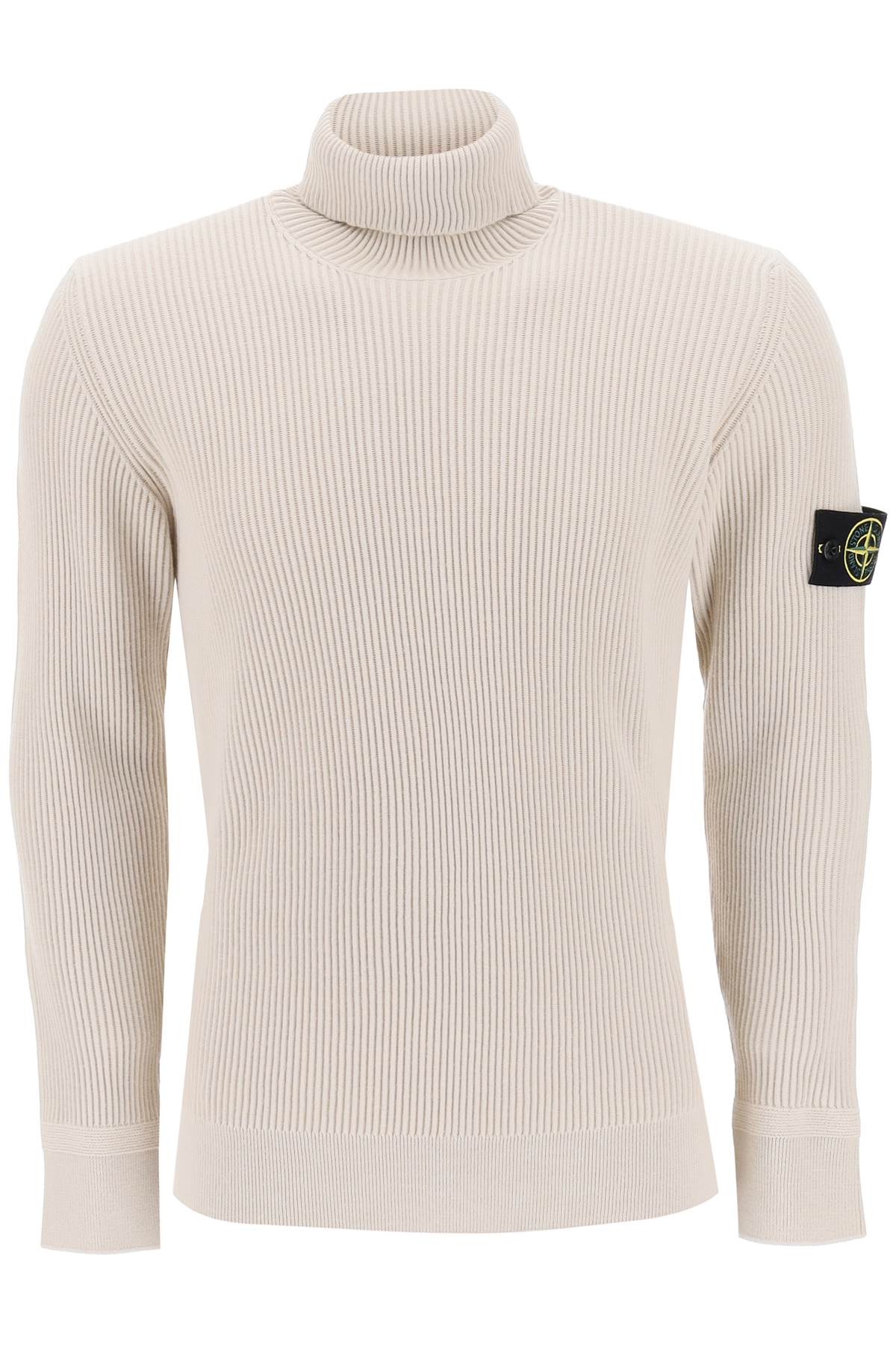 Stone Island Stone island ribbed wool turtleneck sweater