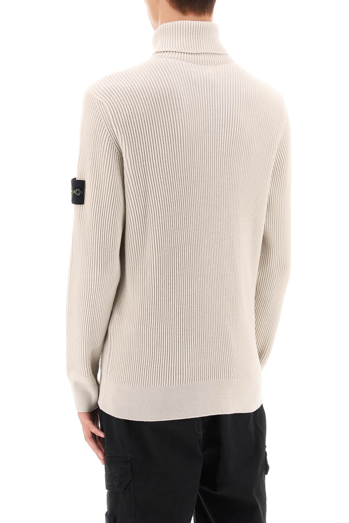 Stone Island Stone island ribbed wool turtleneck sweater