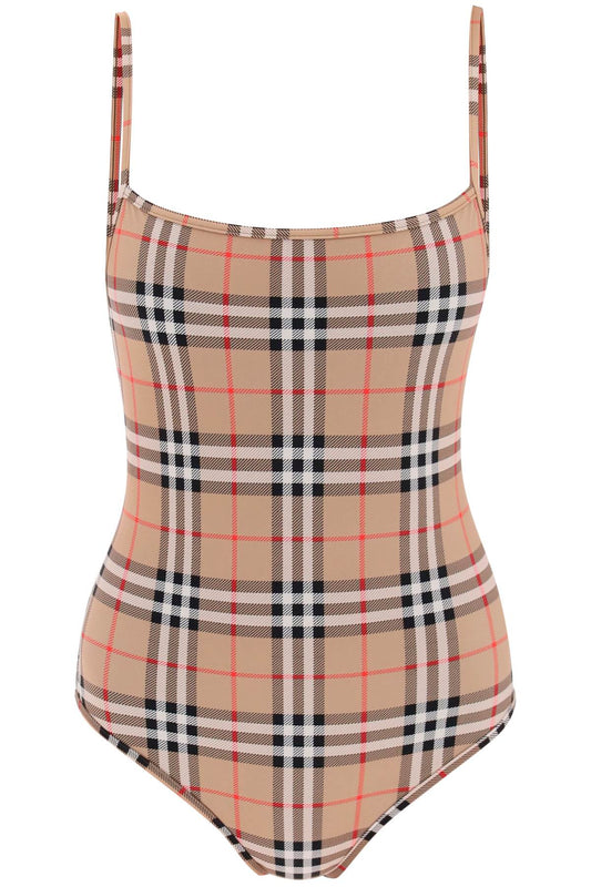 Burberry check one-piece swimsuit