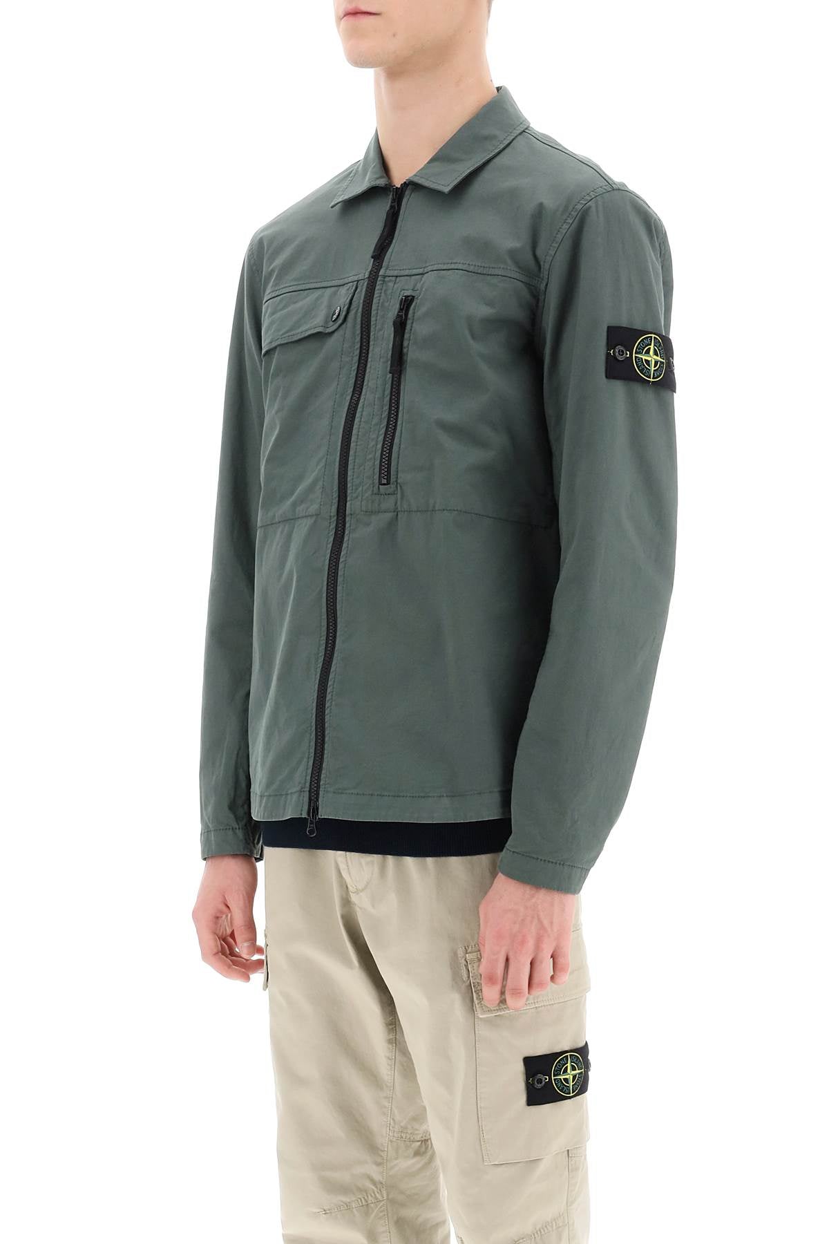 Stone Island Stone island supima cotton twill stretch-tc overshirt