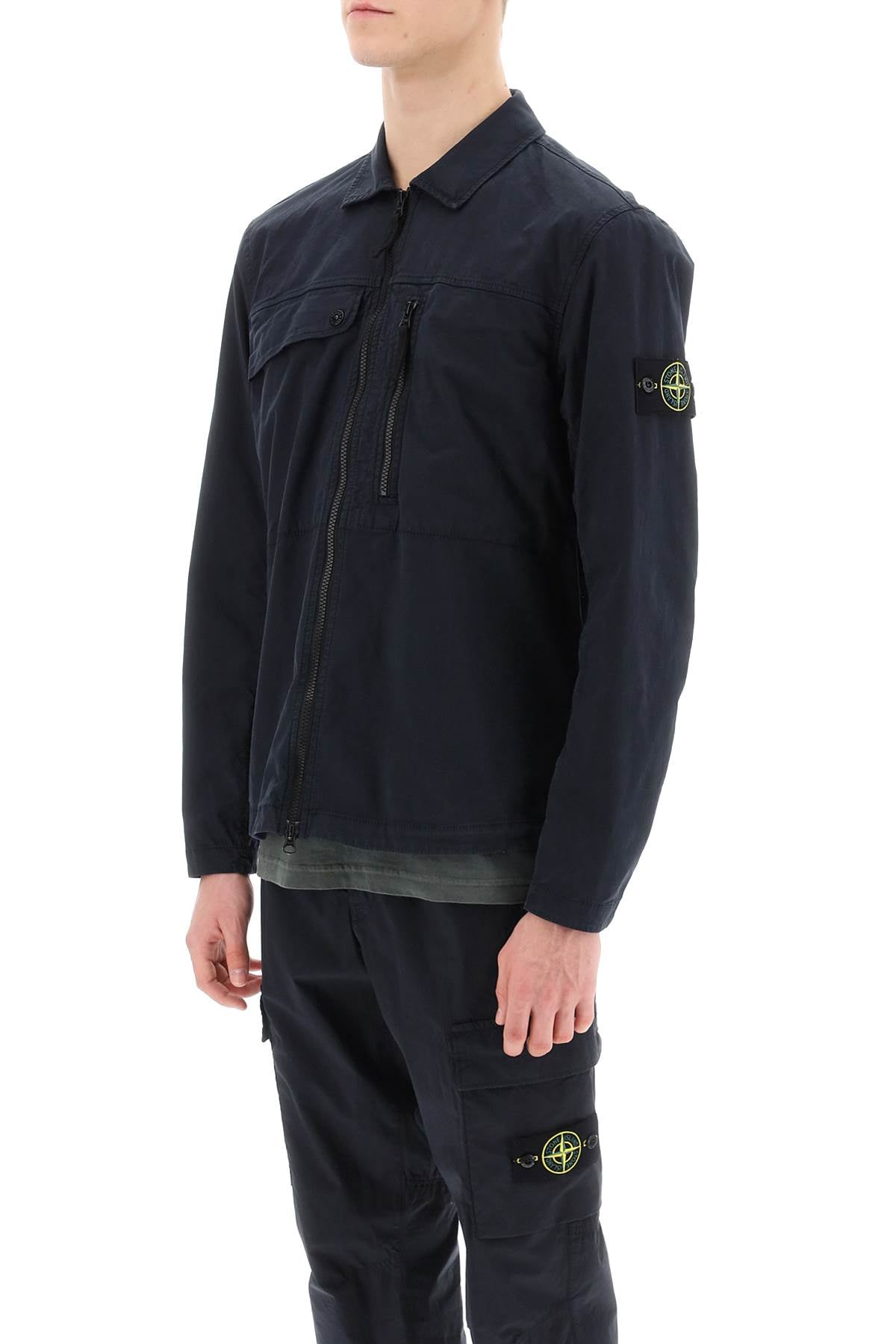 Stone Island Stone island supima cotton twill stretch-tc overshirt