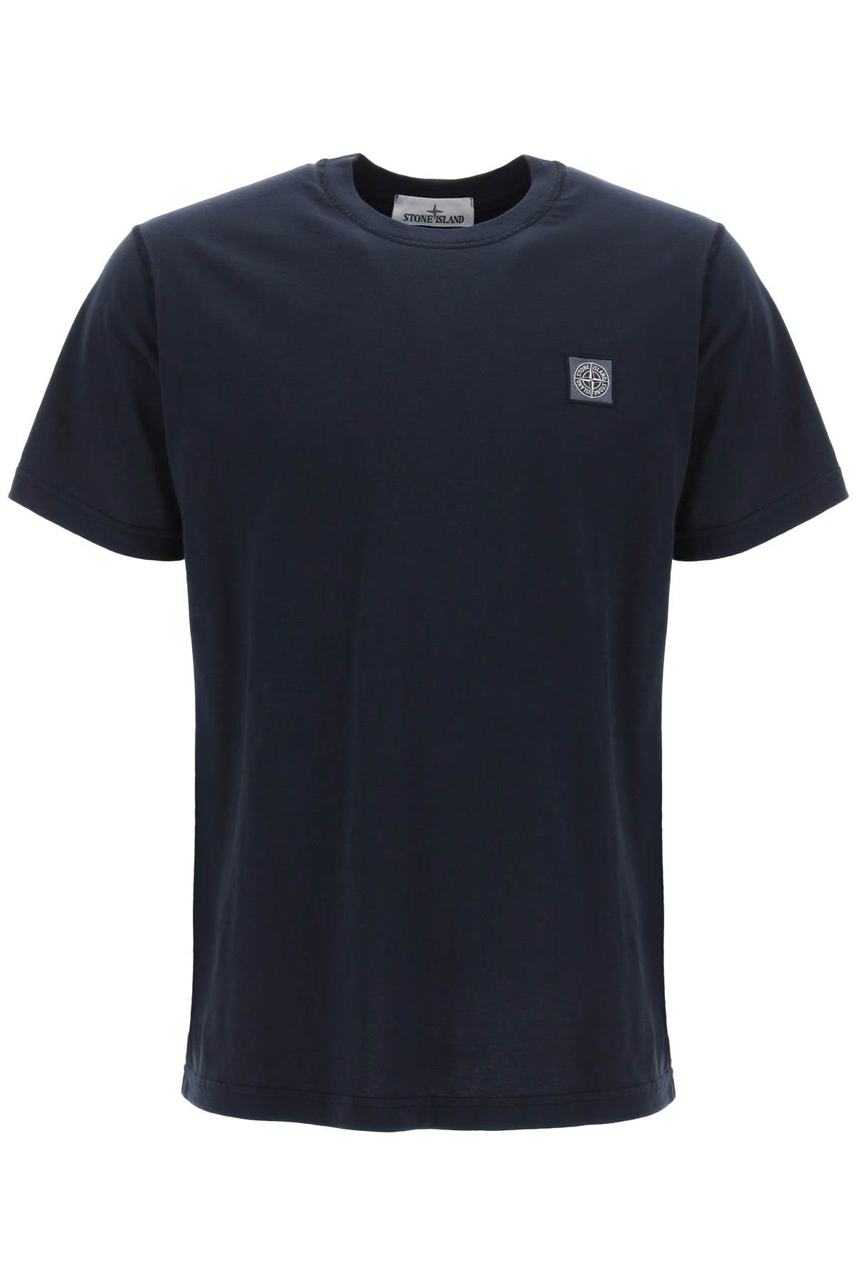 Stone Island Stone island crew-neck t-shirt with logo patch