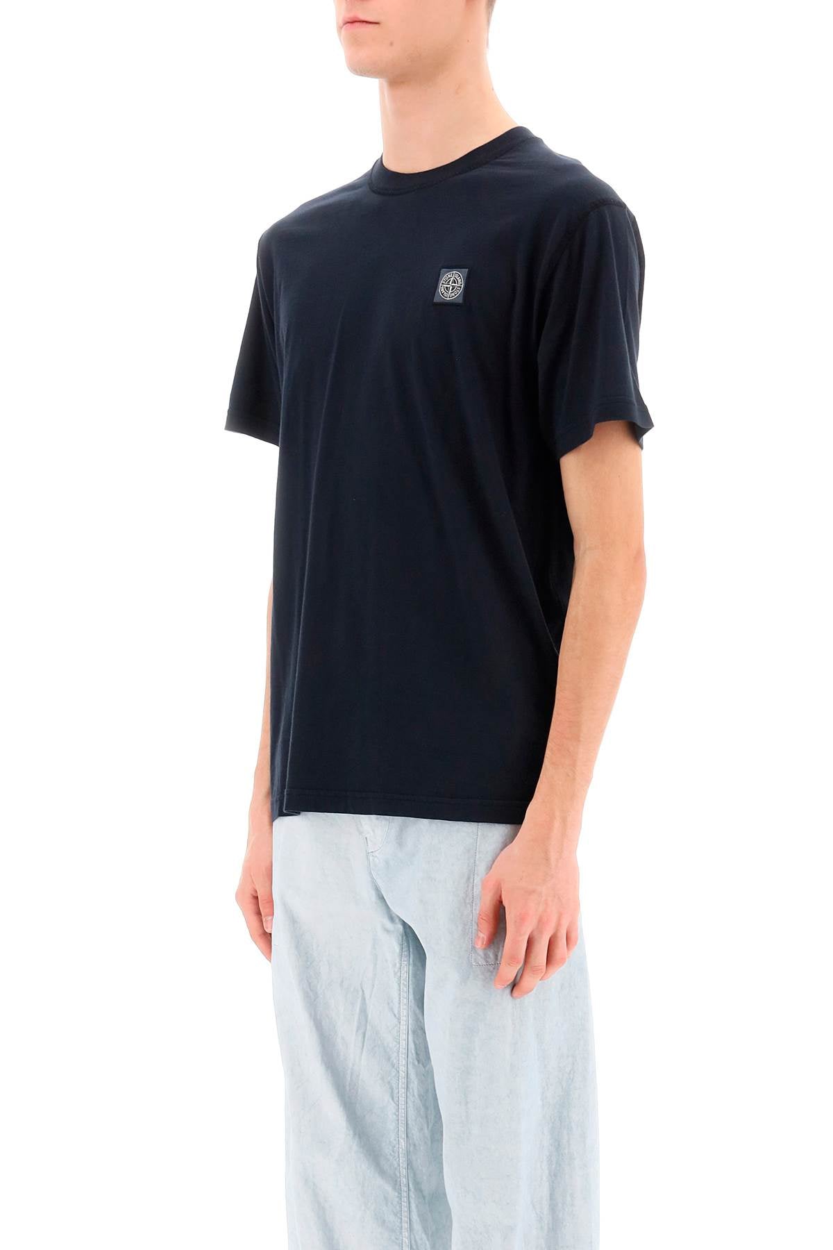 Stone Island Stone island crew-neck t-shirt with logo patch