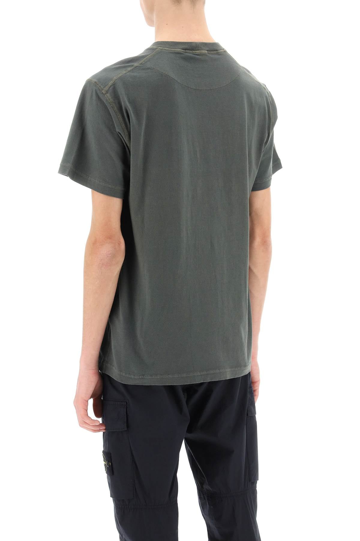 Stone Island Stone island crew-neck t-shirt with logo patch