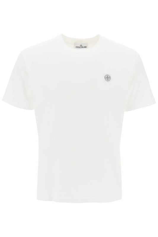 Stone Island Stone island crew-neck t-shirt with logo patch