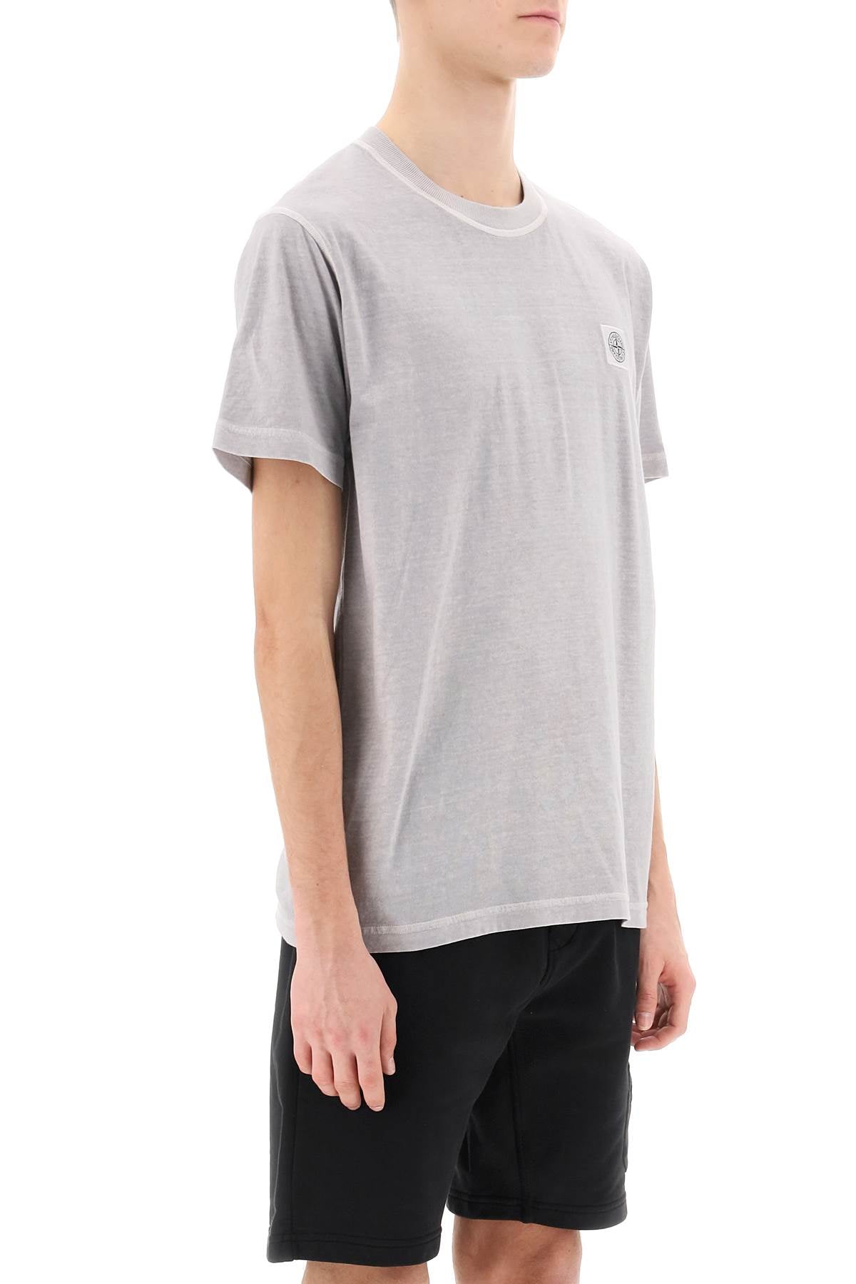 Stone Island Stone island crew-neck t-shirt with logo patch