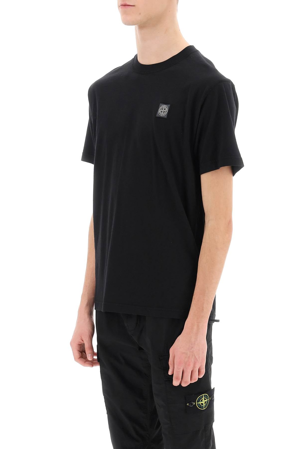 Stone Island Stone island crew-neck t-shirt with logo patch