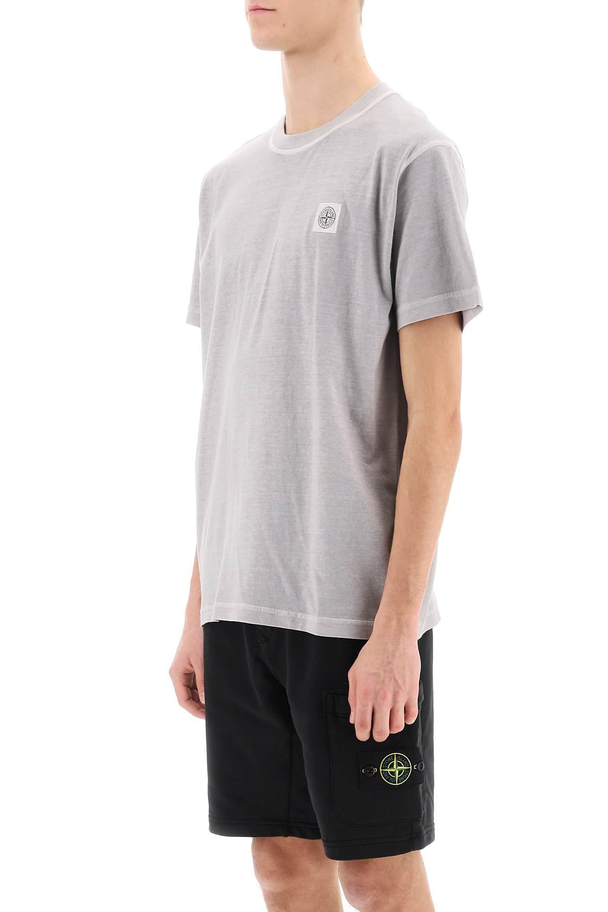 Stone Island Stone island crew-neck t-shirt with logo patch