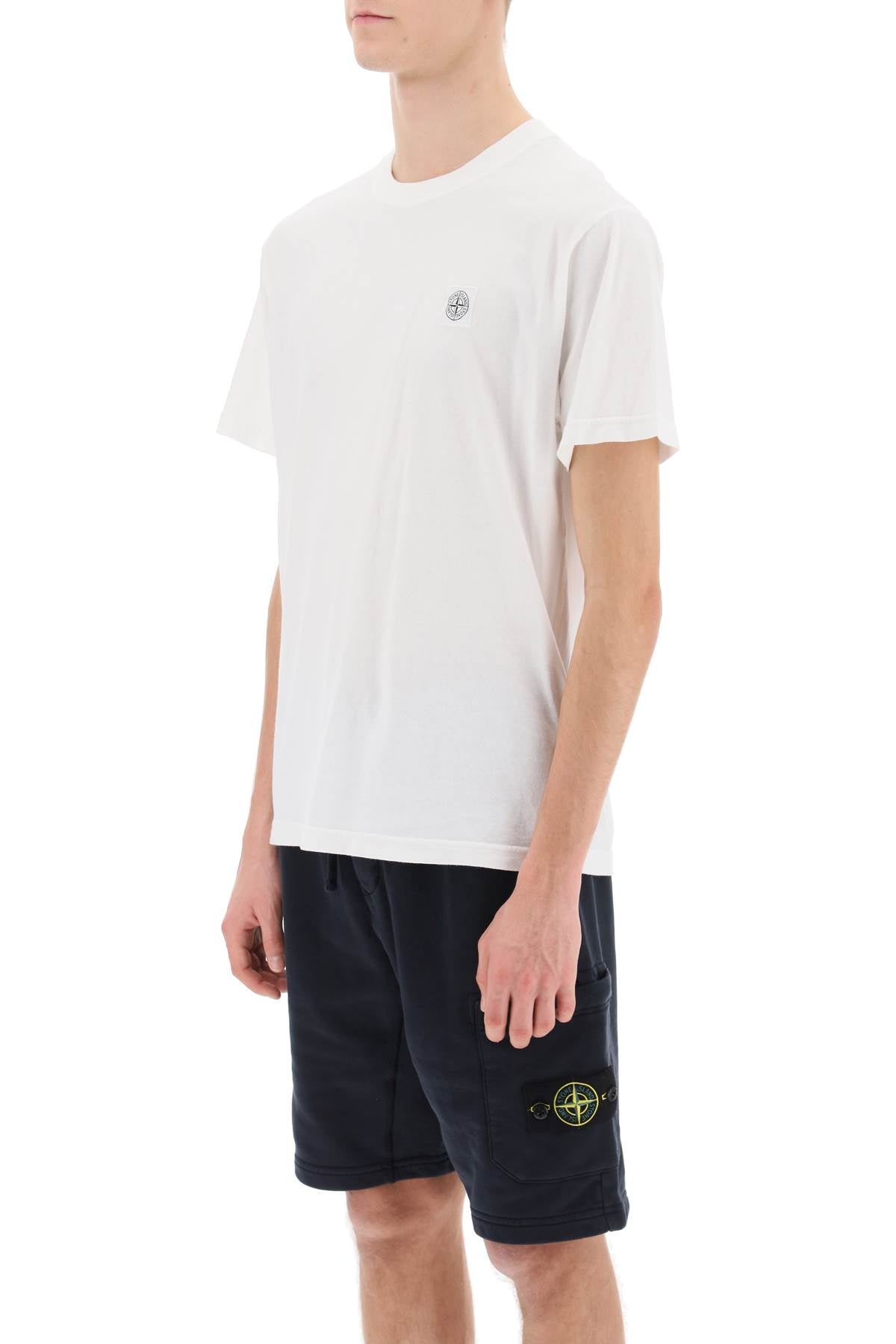 Stone Island Stone island crew-neck t-shirt with logo patch