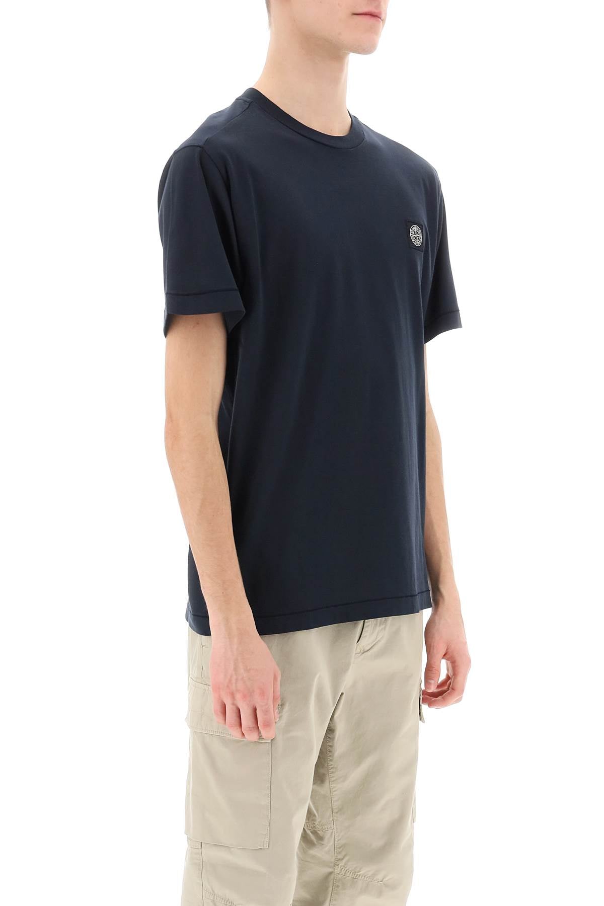 Stone Island Stone island logo patch t-shirt