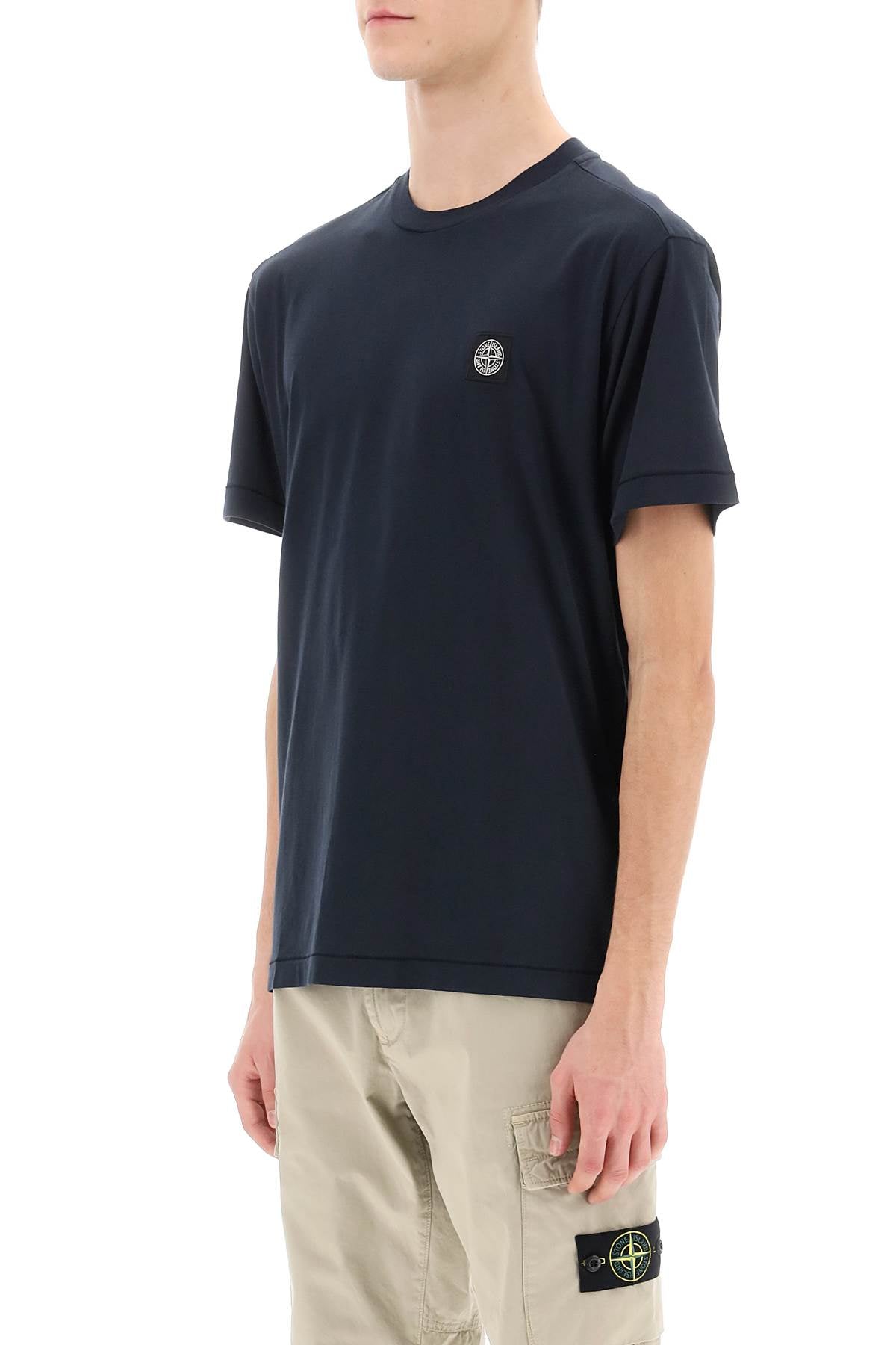 Stone Island Stone island logo patch t-shirt