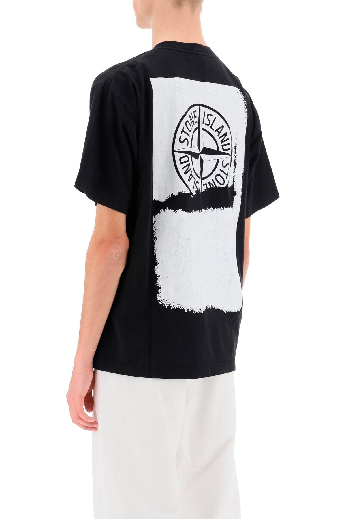 Stone Island Stone island t-shirt with lived-in effect print