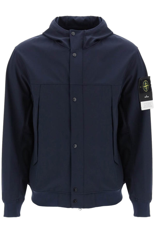 Stone Island Stone island light soft shell-r hooded jacket