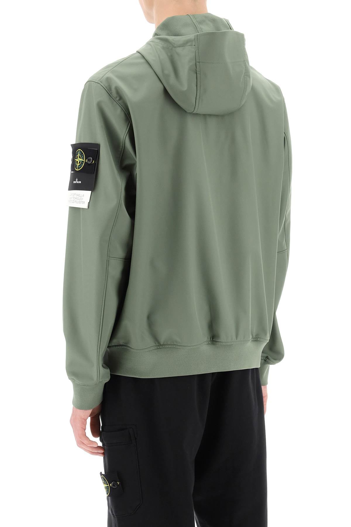 Stone Island Stone island light soft shell-r hooded jacket – reizvert
