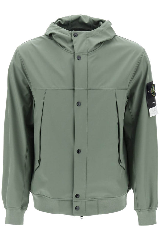 Stone Island Stone island light soft shell-r hooded jacket