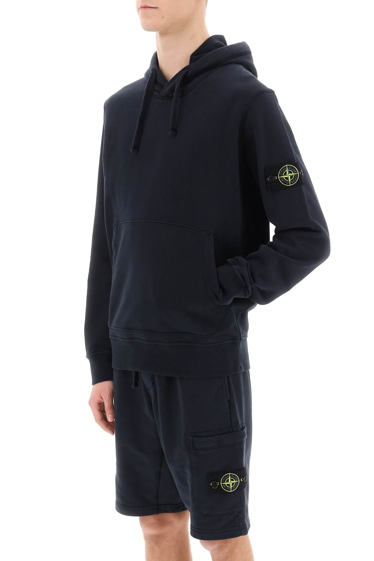 Stone Island Stone island logo badge hoodie