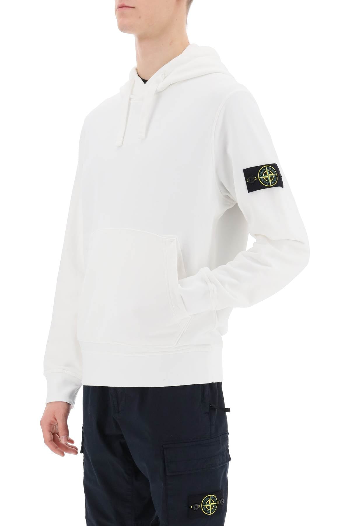 Stone Island Stone island logo badge hoodie