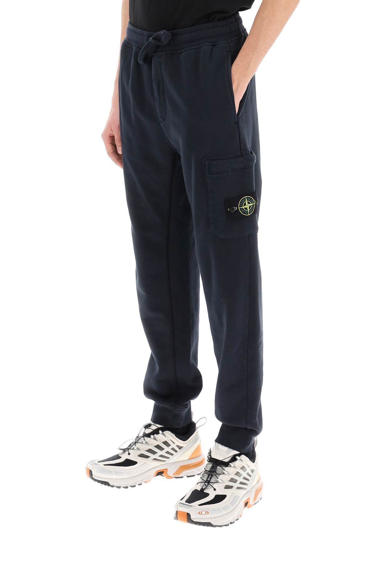 Stone Island Stone island tapered sweatpants with leg pocket