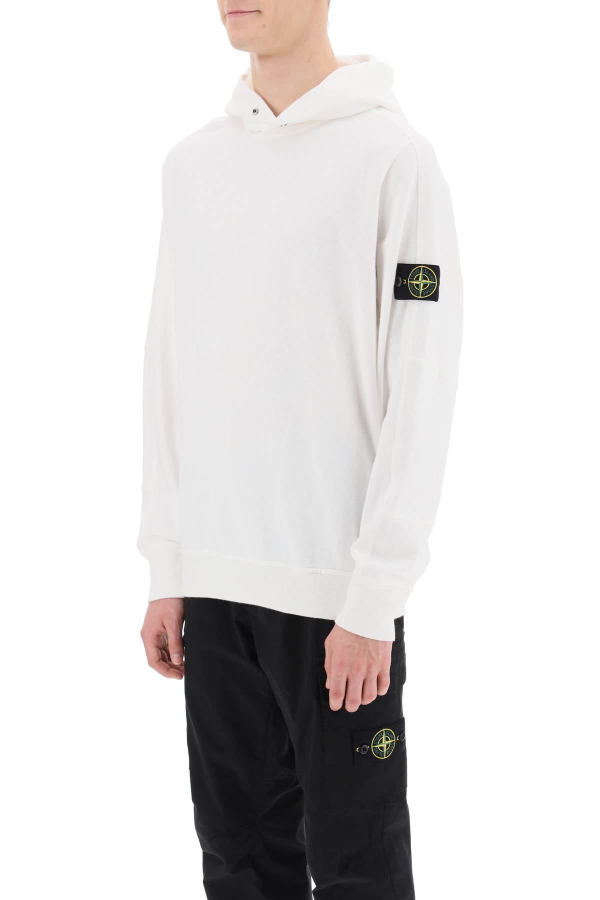 Stone Island Stone island light hoodie with logo badge