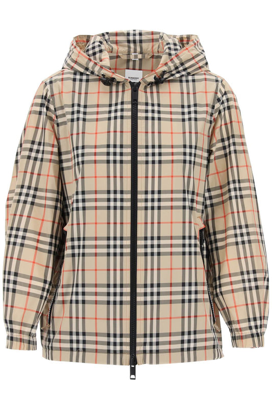 Burberry Burberry giacca a vento everton con motivo tartan