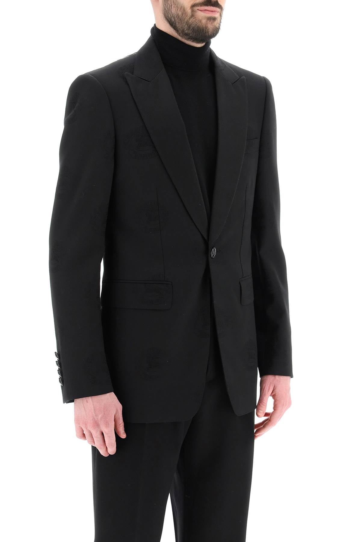 Burberry Burberry tuxedo jacket with jacquard details