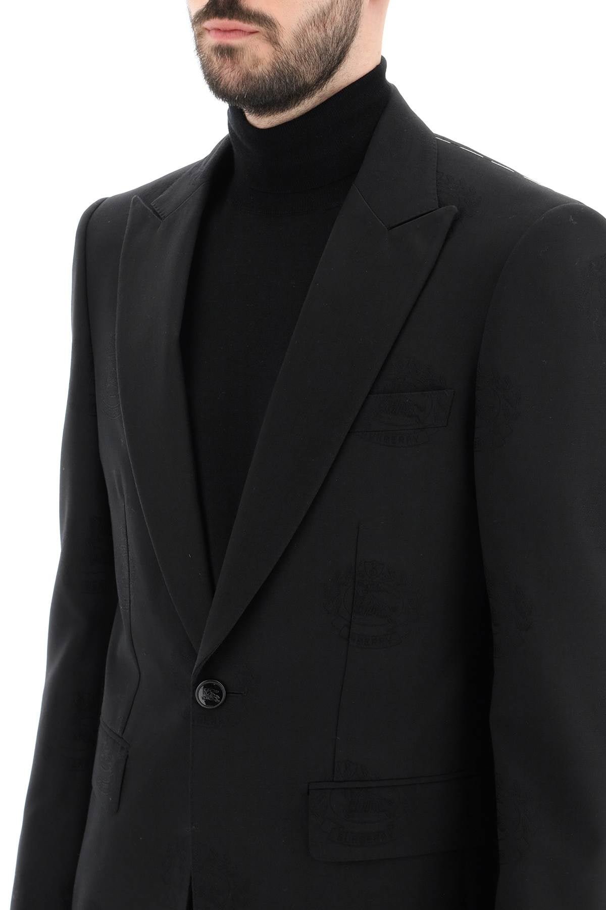 Burberry Burberry tuxedo jacket with jacquard details