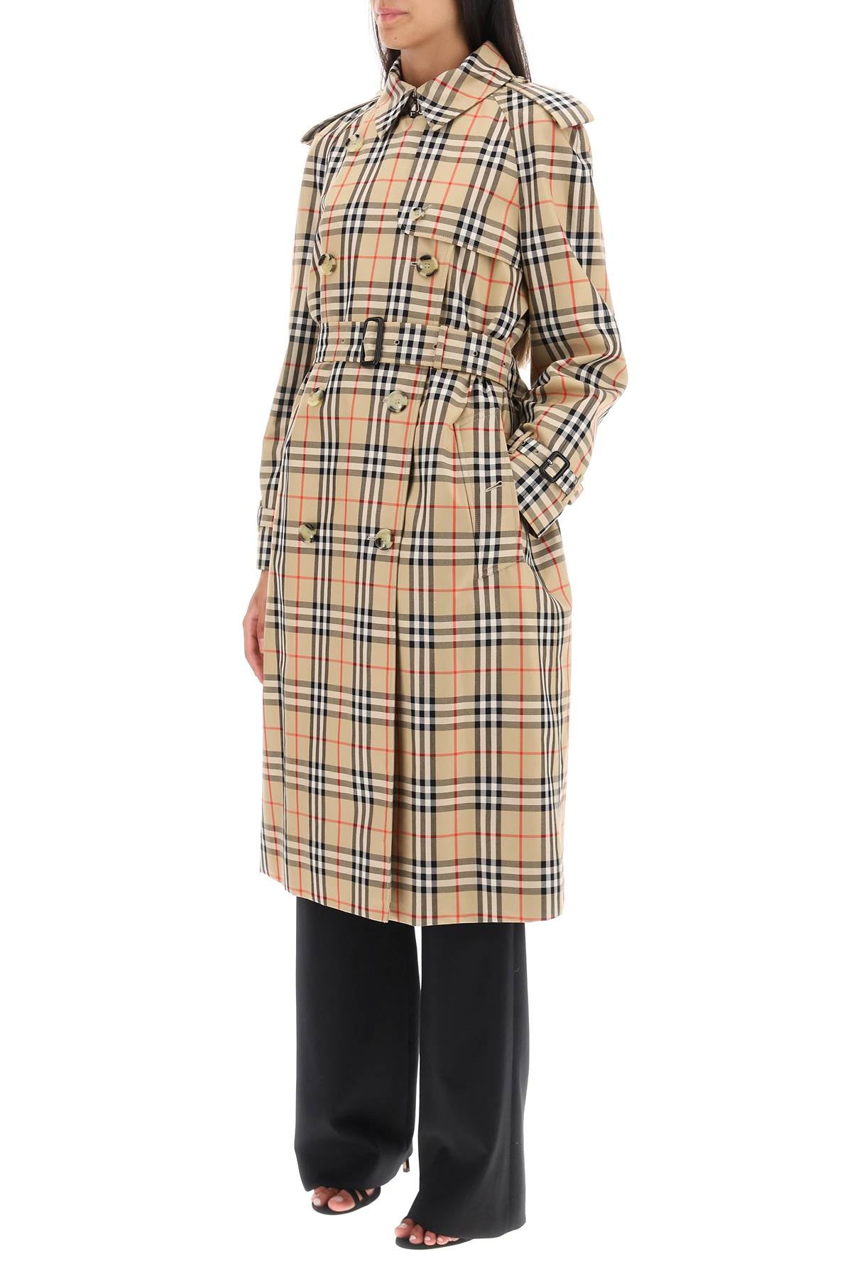 Burberry Burberry check trench coat