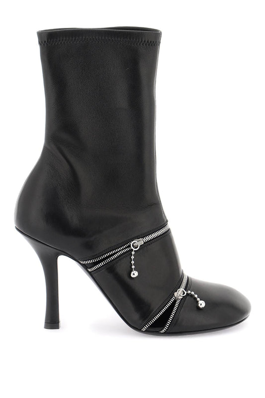 Burberry Burberry leather peep ankle boots