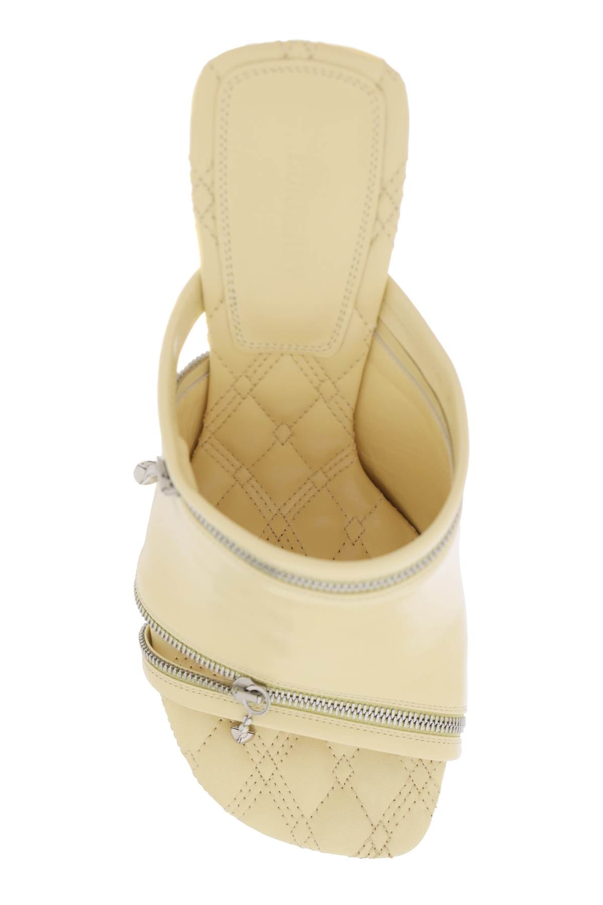 Burberry Burberry glossy leather peep mules