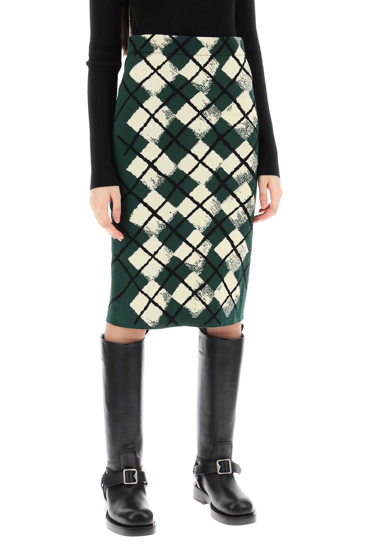 Burberry Burberry "knitted diamond pattern midi skirt