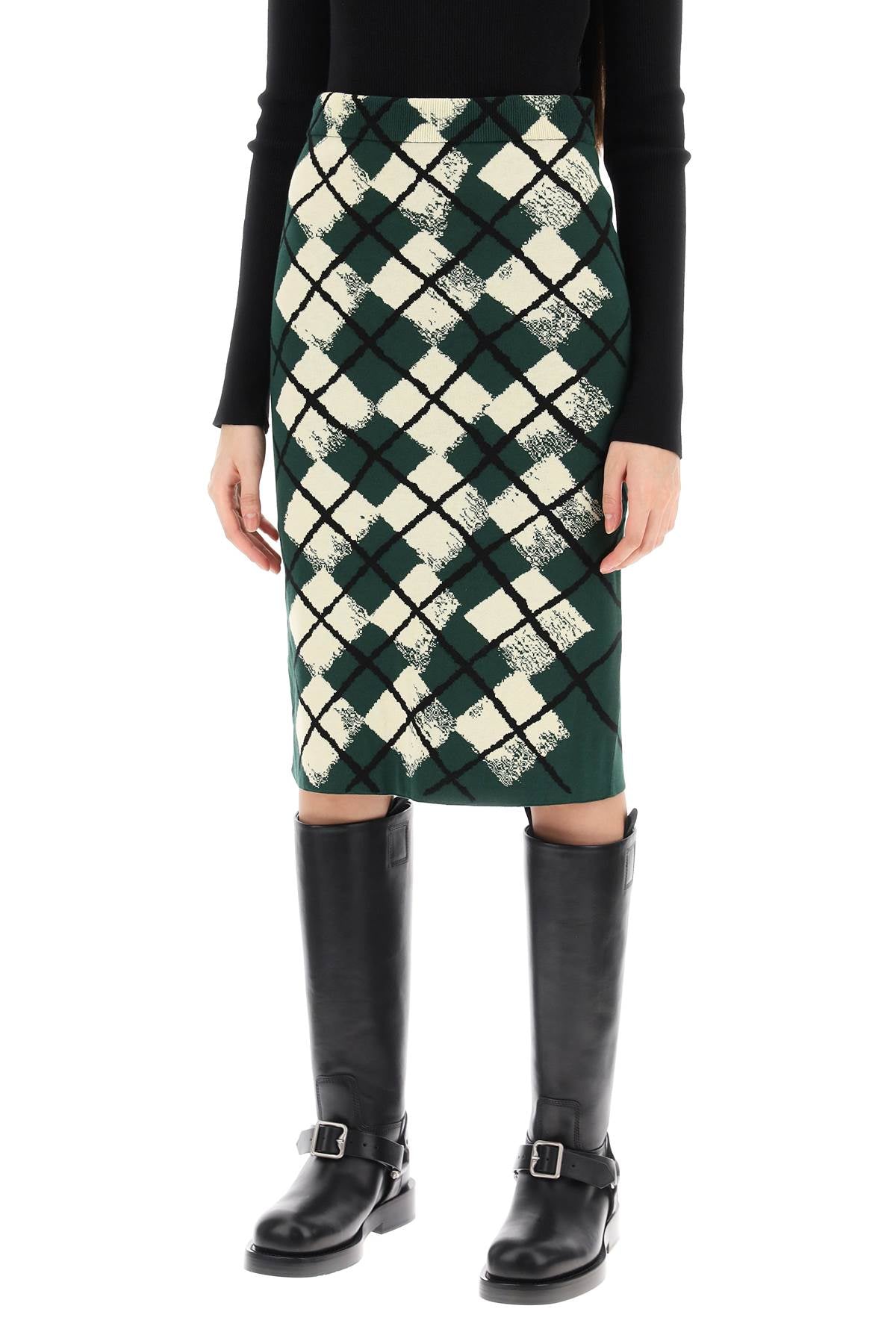 Burberry Burberry "knitted diamond pattern midi skirt