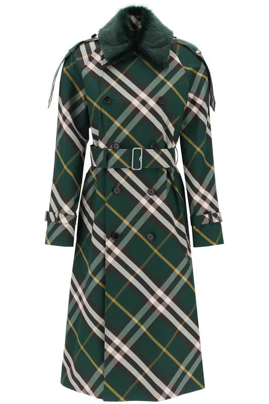 Burberry Burberry kensington trench coat with check pattern