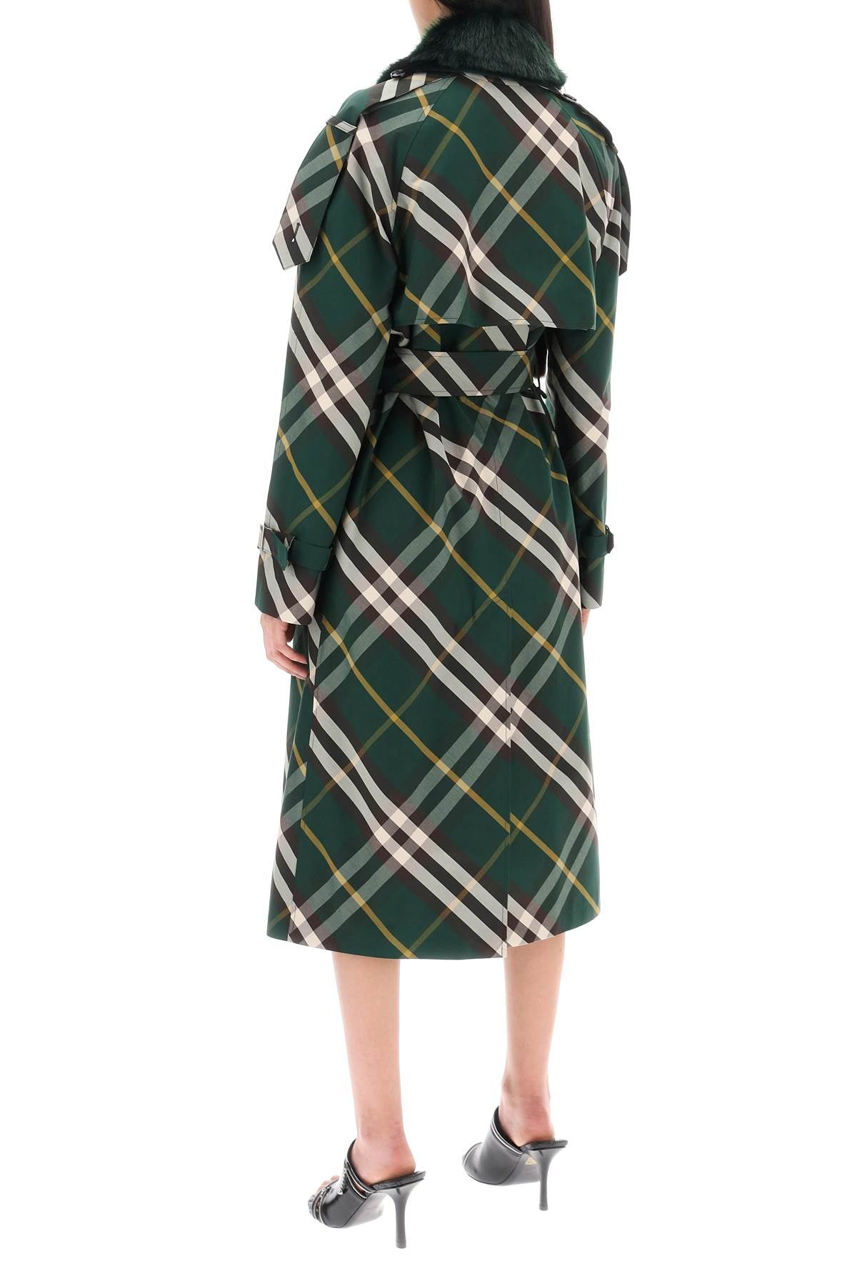 Burberry Burberry kensington trench coat with check pattern