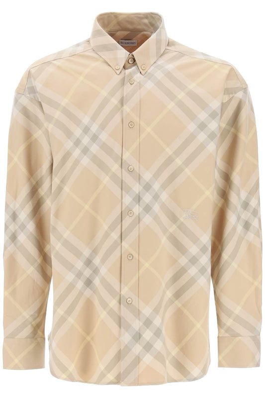 Burberry Burberry camicia check in cotone organico