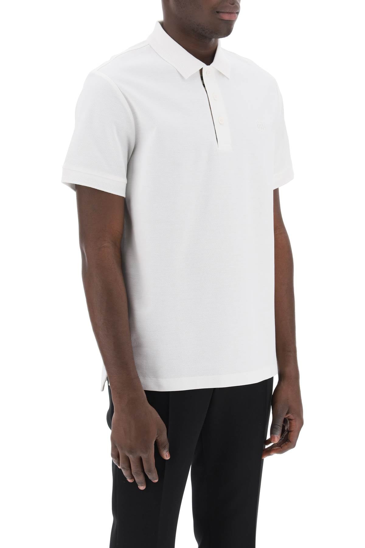 Burberry Burberry eddie organic pique polo shirt