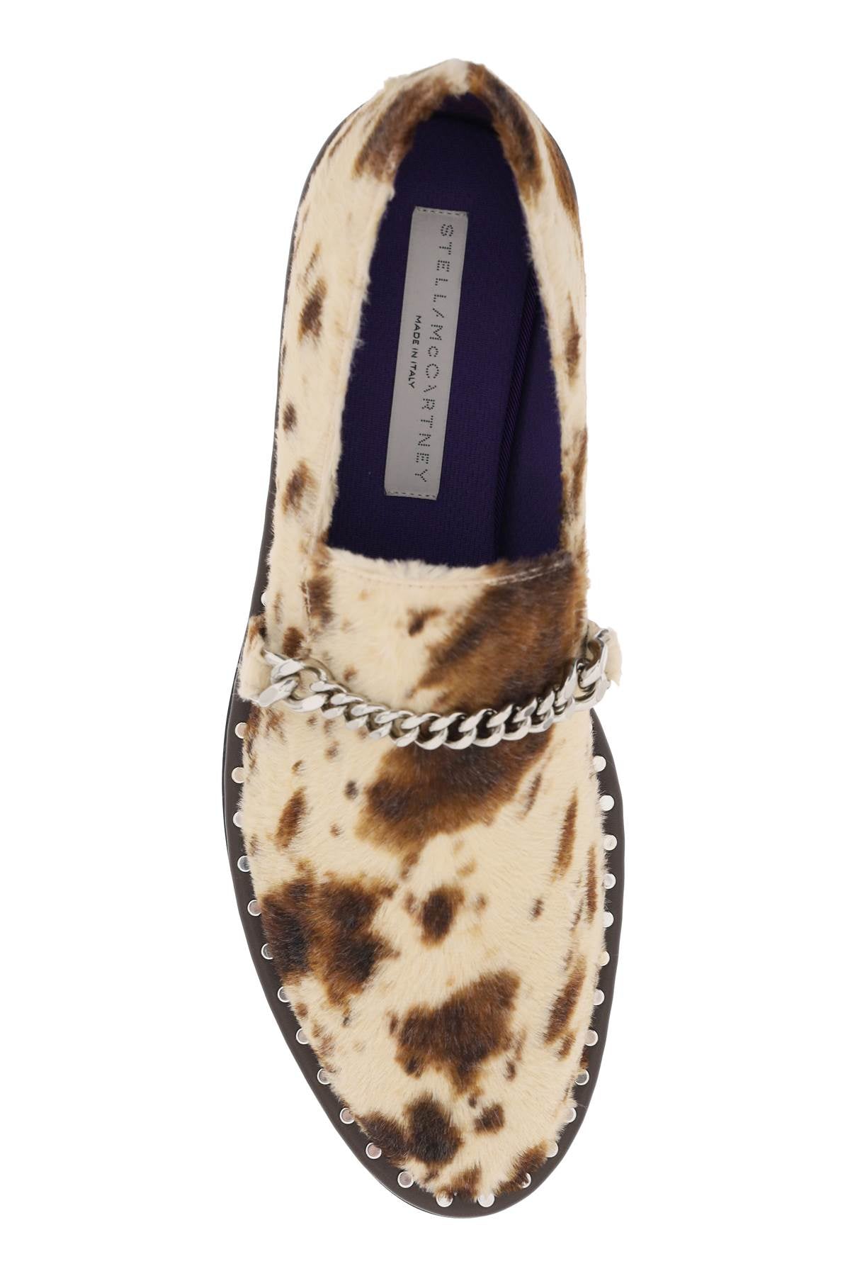 Stella McCartney Stella mccartney falabella loafers in appaloosa-printed velvet