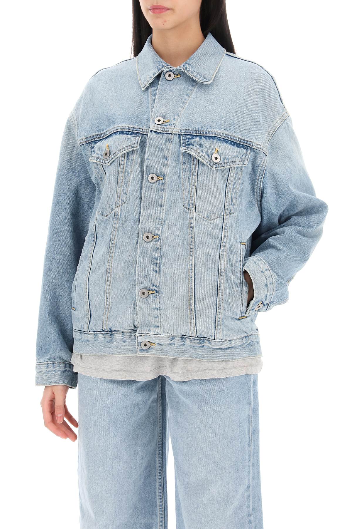 INTERIOR Interior oversized denim jacket