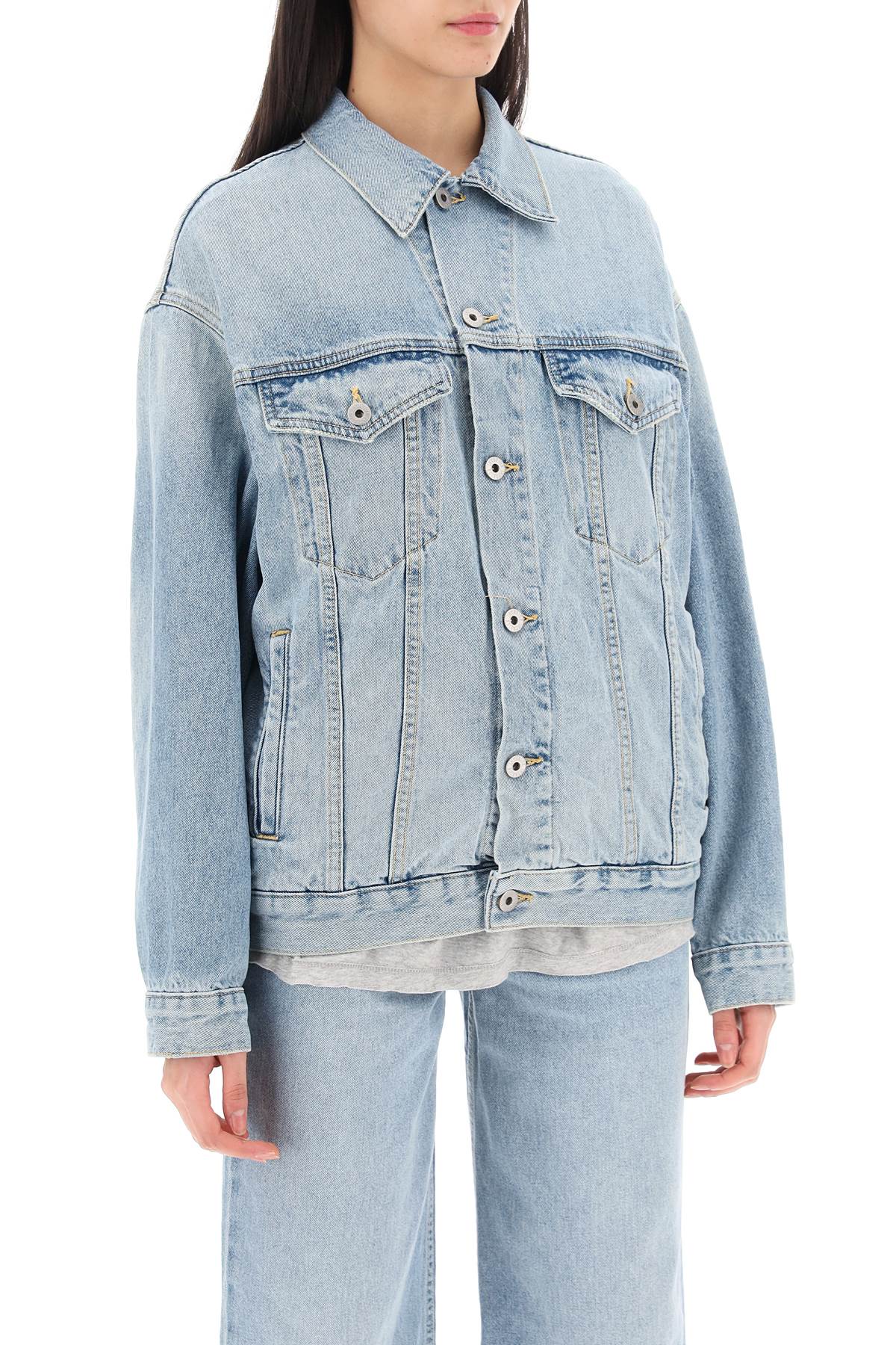 INTERIOR Interior oversized denim jacket