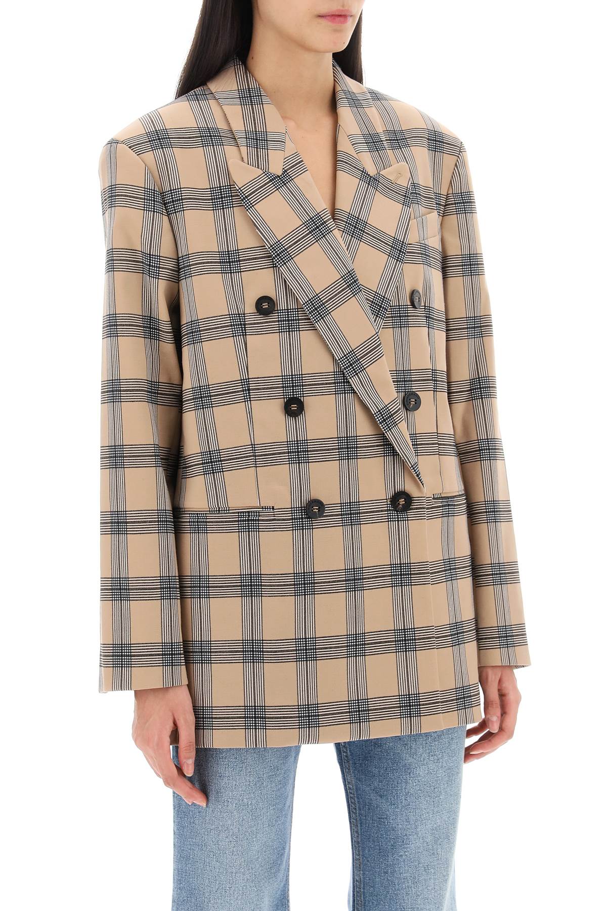 Zimmermann Zimmermann oversized luminosity jacket with check motif