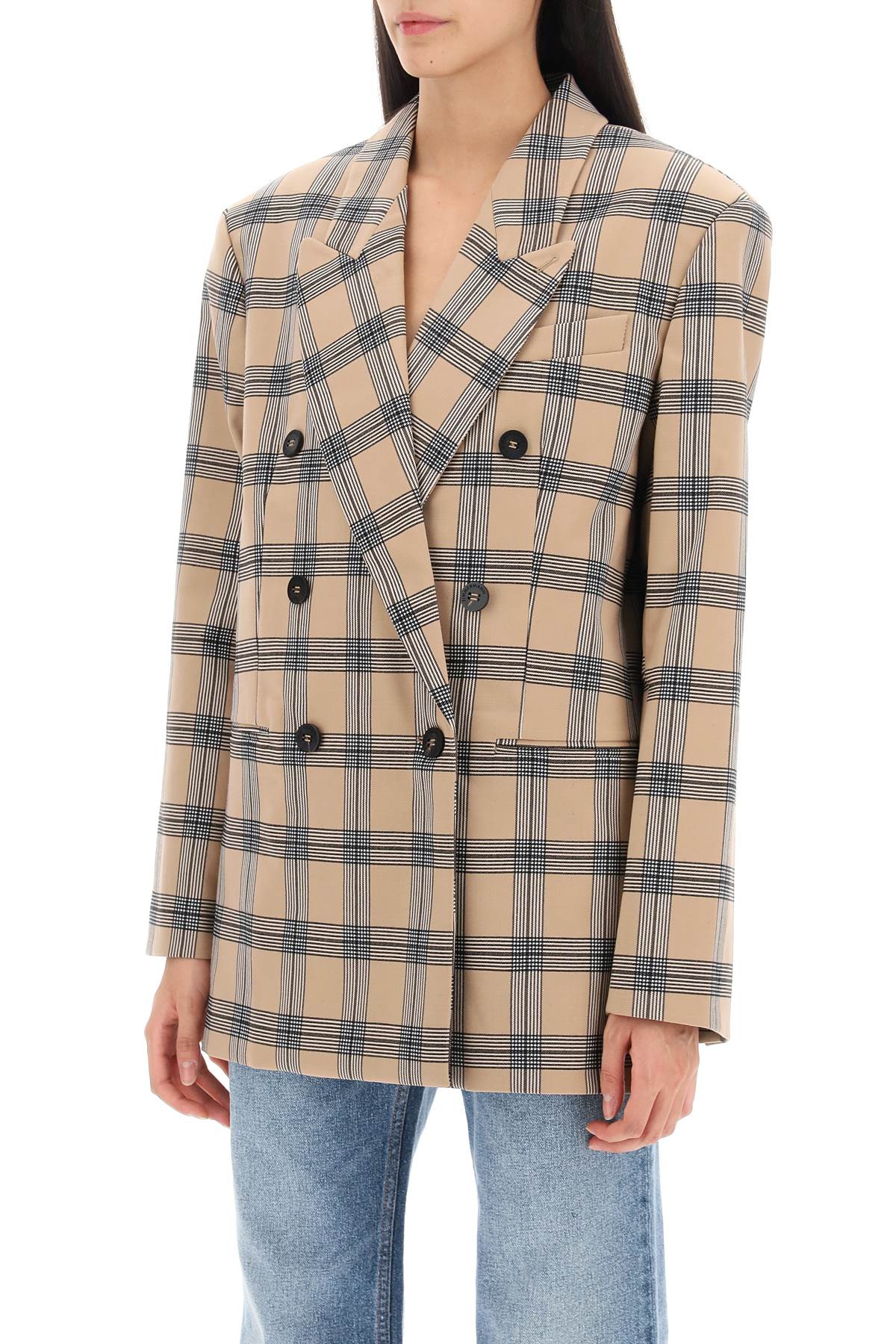 Zimmermann Zimmermann oversized luminosity jacket with check motif