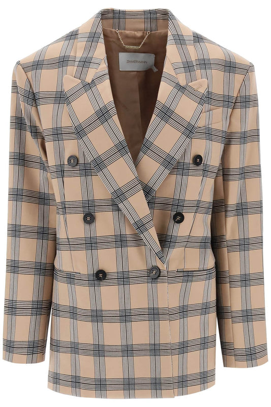 Zimmermann Zimmermann oversized luminosity jacket with check motif