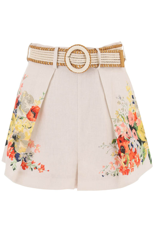 Zimmermann Zimmermann alight linen tuck shorts